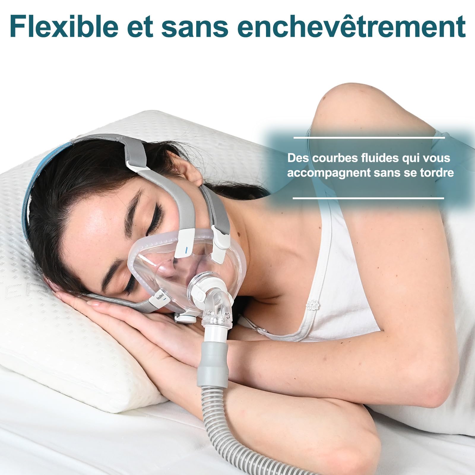 Tuyau Universel 6 Pieds avec Connecteurs Standard 22 mm | Tube d’Air Flexible et Léger pour Masque | Accessoire Essentiel pour la Plupart des Machines