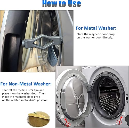 Miniatura 2 de Varesee varesee - Accesorio para puerta de lavadora fácil de pegar Soporte de puerta de carga frontal, mantiene la puerta de la lavadora de carga