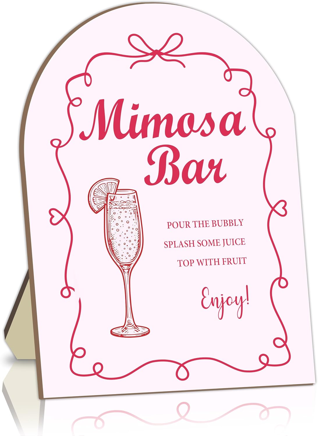Mimosa Wooden Sign, Mimosa Bubbly Bar Sign Station for Baby Shower Table Decor