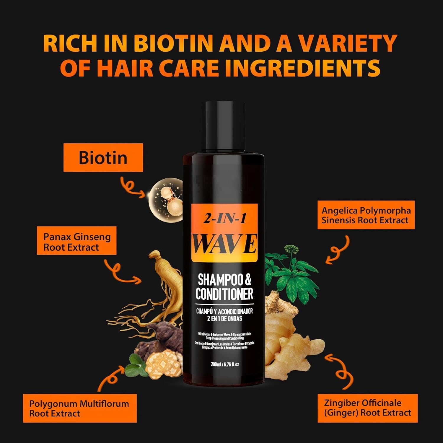 gowwim Wave Shampoo for Black Men Shampoo & Conditioner for Black Men Curl-Enhancing Formula Deep Cleansing & Moisturizing 6.76 FL OZ - Image 6