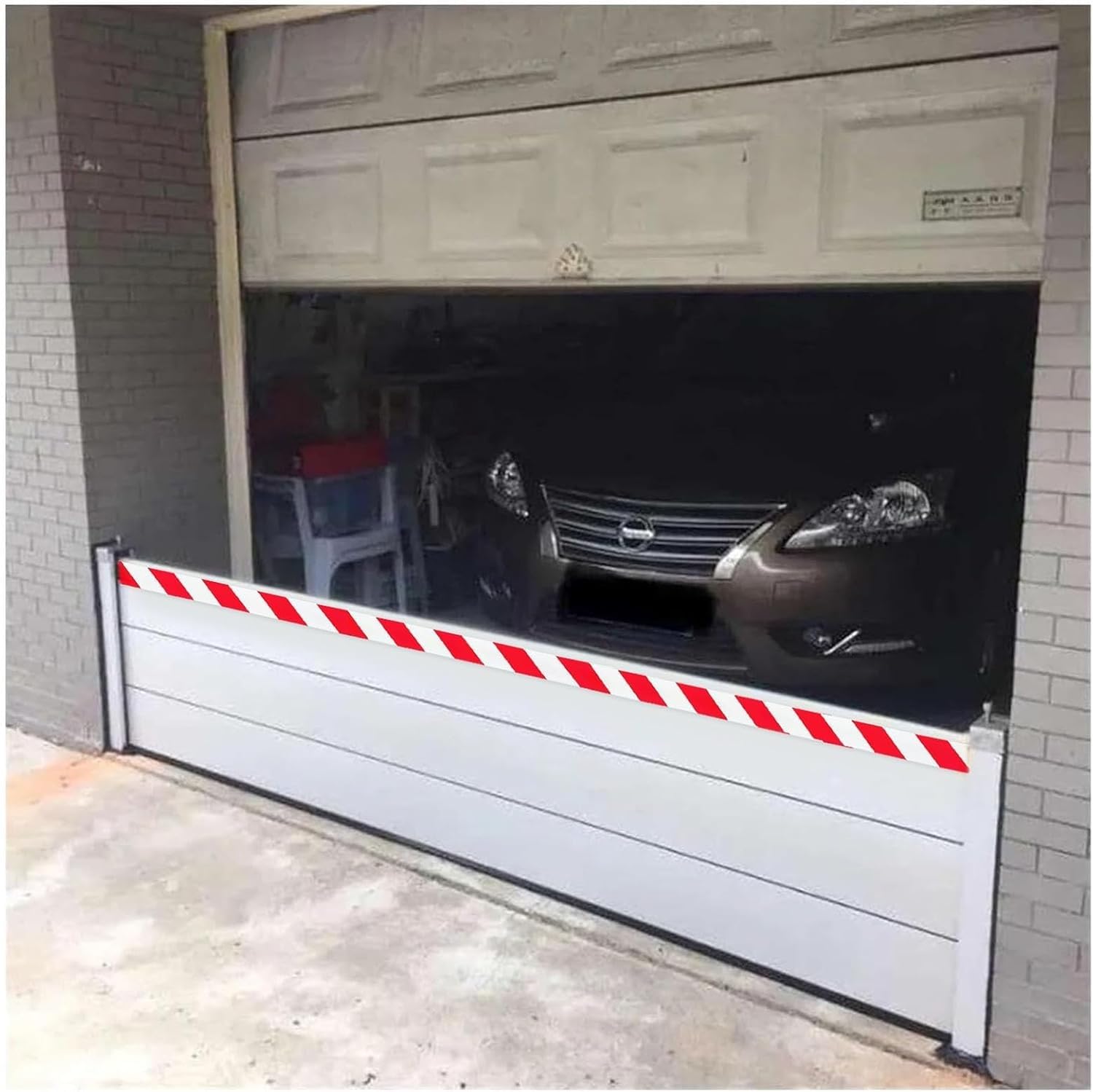 Aluminium Barrière Anti-inondation,Batardeau Réutilisable Amovible Barriere Anti Inondation pour Les Portes D'entrée De Garage Les Passages Les Portails(245 * 40cm)