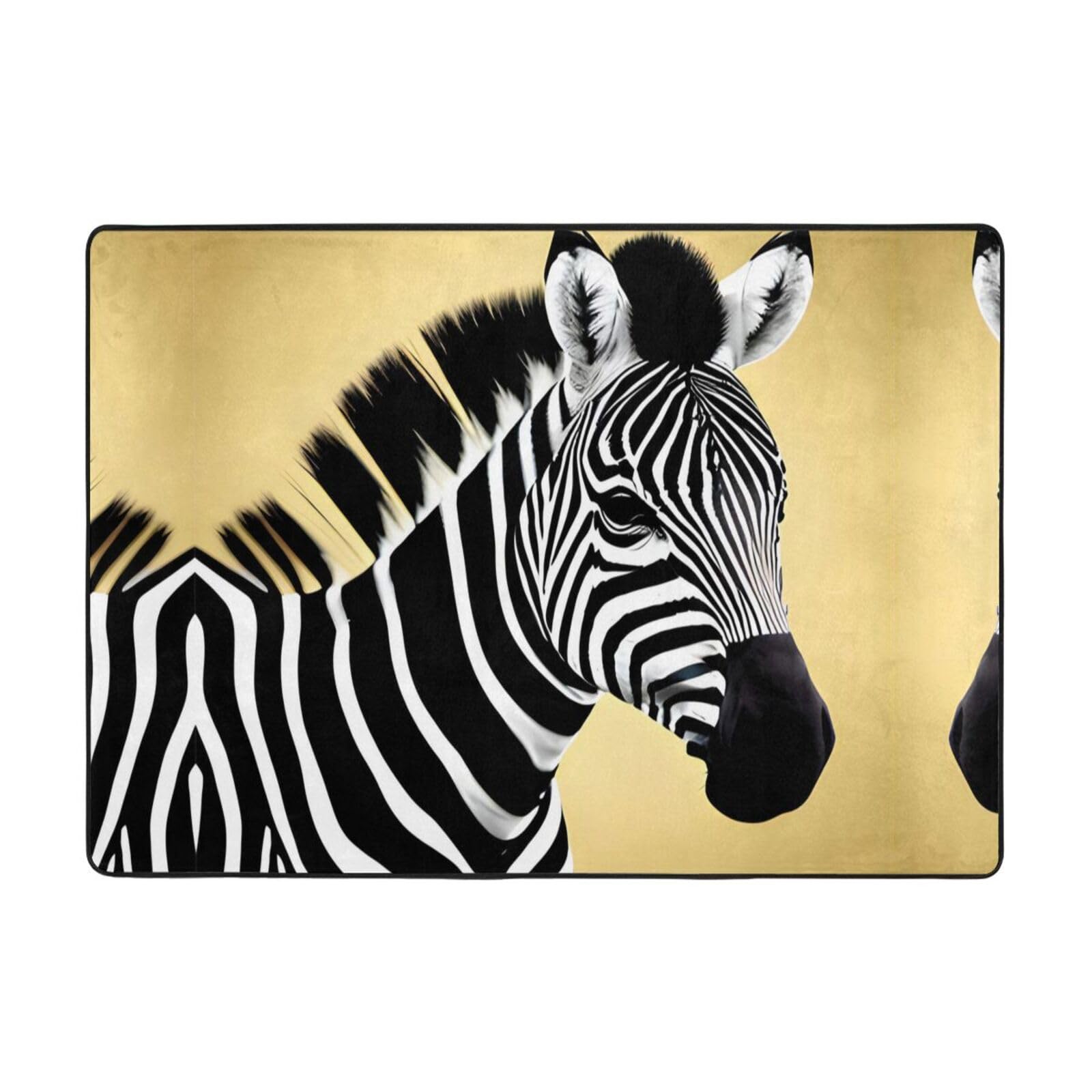 Tapis de sol doux zèbre noir et blanc grand tapis salon chambre