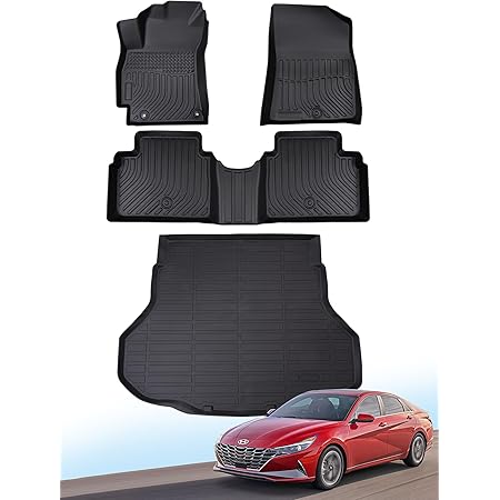 Amazon.com: All Weather Floor Mats Set Custom Fit for Hyundai Elantra ...