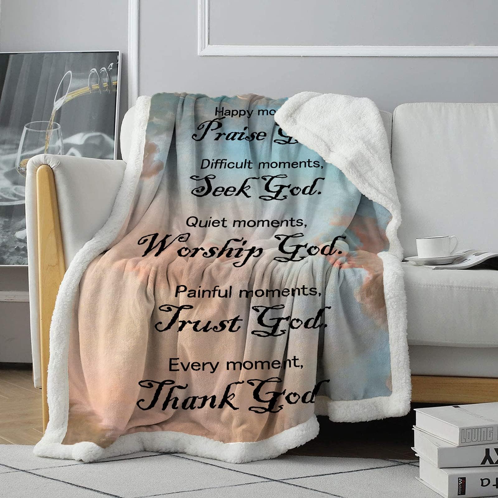 Christian Throw Blanket Religious Gifts Inspirational