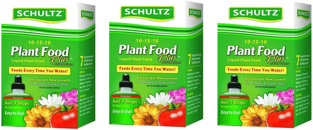 Schultz All Purpose 10-15-10 Plant Food Plus, 4-Ounce [3-Pack]