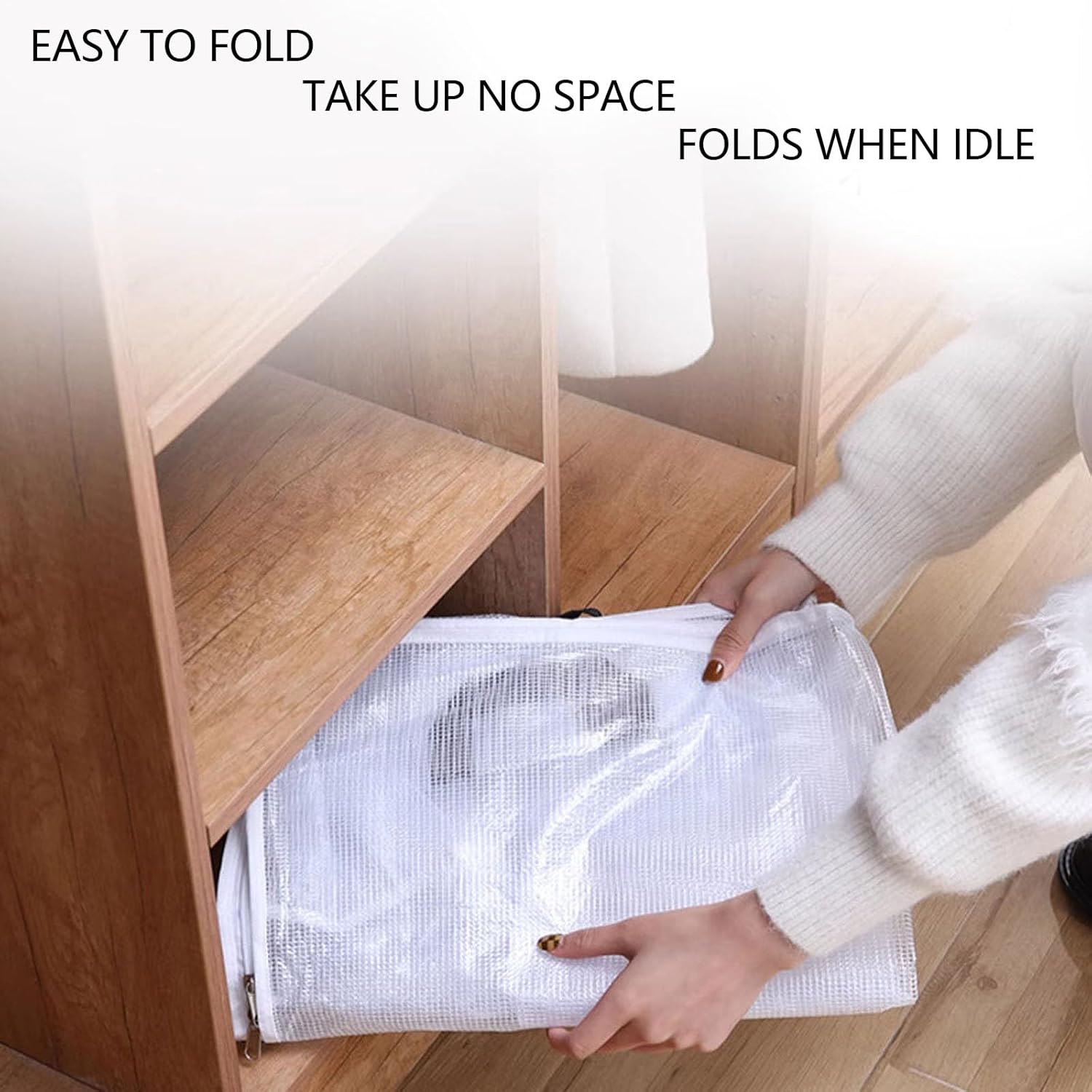 storage bag 60*35*37cm, durable multi-purpose waterproof moving organizing storage bag, suitable for clothes, quilts, blankets, foldable with zipper and reinforced handle, space-saving. (4) - Image 7