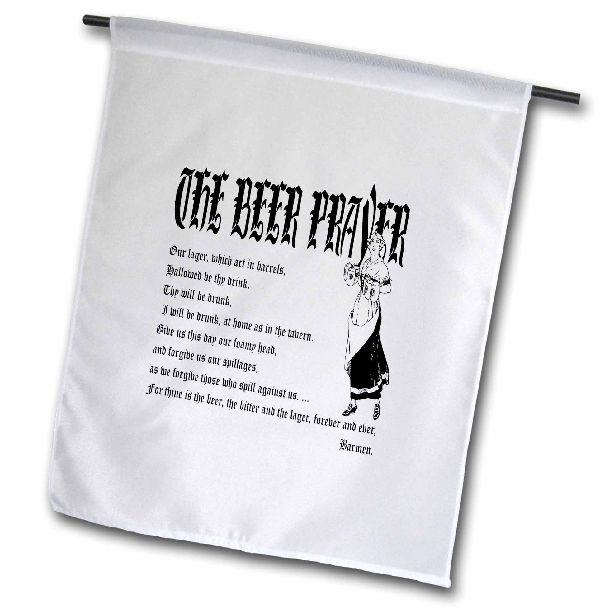 3dRose Beer Prayer Parody In Prayer of Adoration With Dirndl Girl - Flags (fl-382589-2)