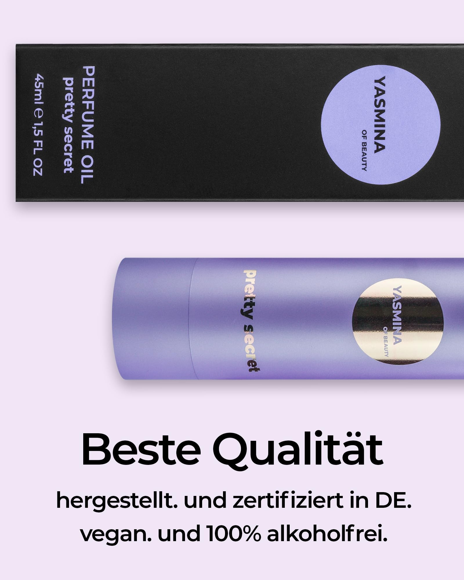 Pretty Secret Parfum Oil dla kobiet – perfumy damskie – intensywny i elegancki kwiatowy zapach – 100% bezalkoholowe – pielęgnujące olejki eteryczne