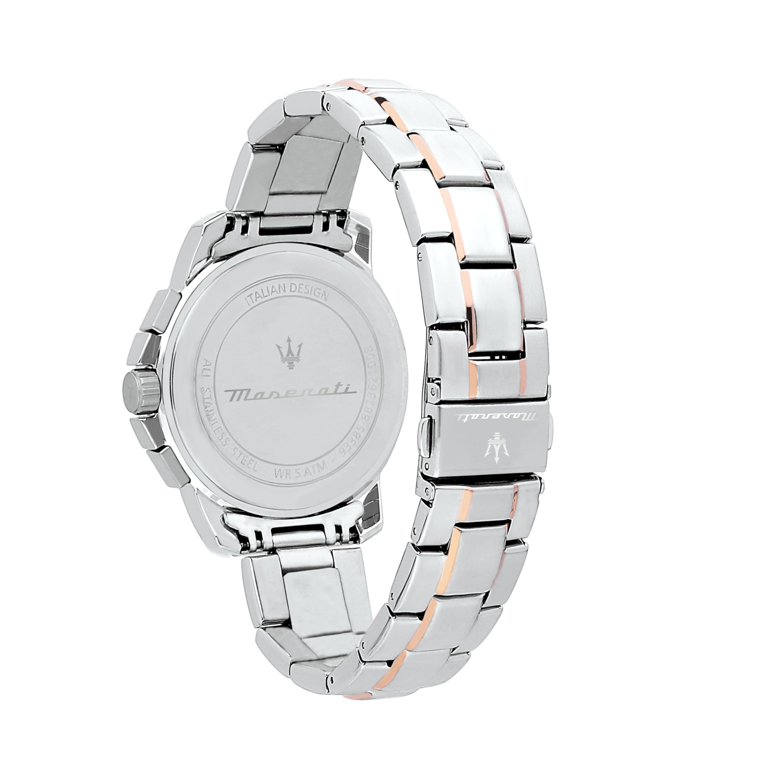 Maserati Orologio da uomo, Collezione Successo, con movimento al quarzo e funzione cronografo, in acciaio e PVD oro rosa - R8873621008