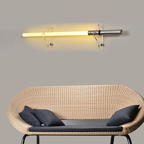 Soporte de sable de luz, soporte de pared para sable de luz horizontal, soporte de pared de espada katana samurai, soporte de pared de plexiglás