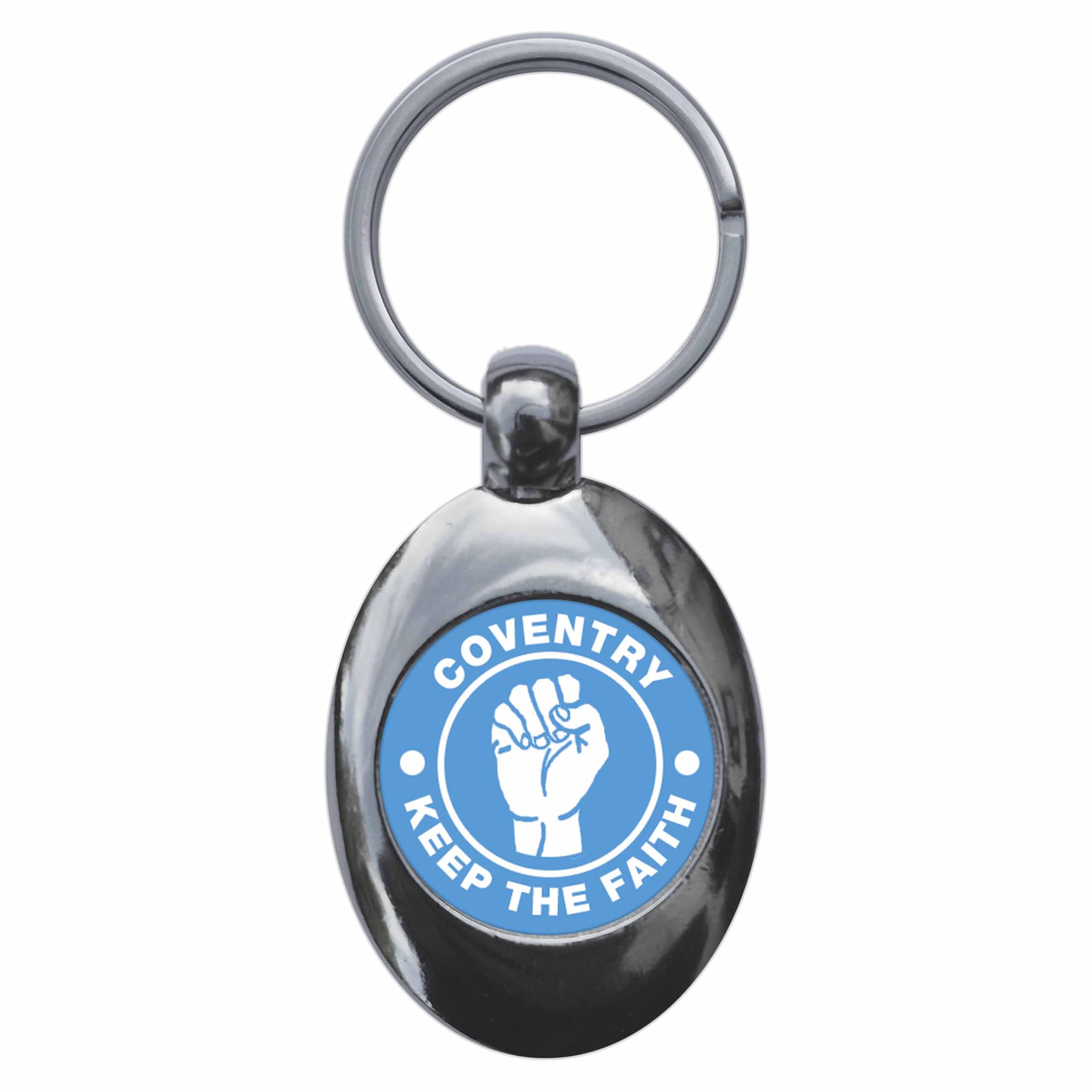 Ozorath Coventry Keep The Faith Northern Soul Keyring Keychain Key Ring Chain With Trolley Coin