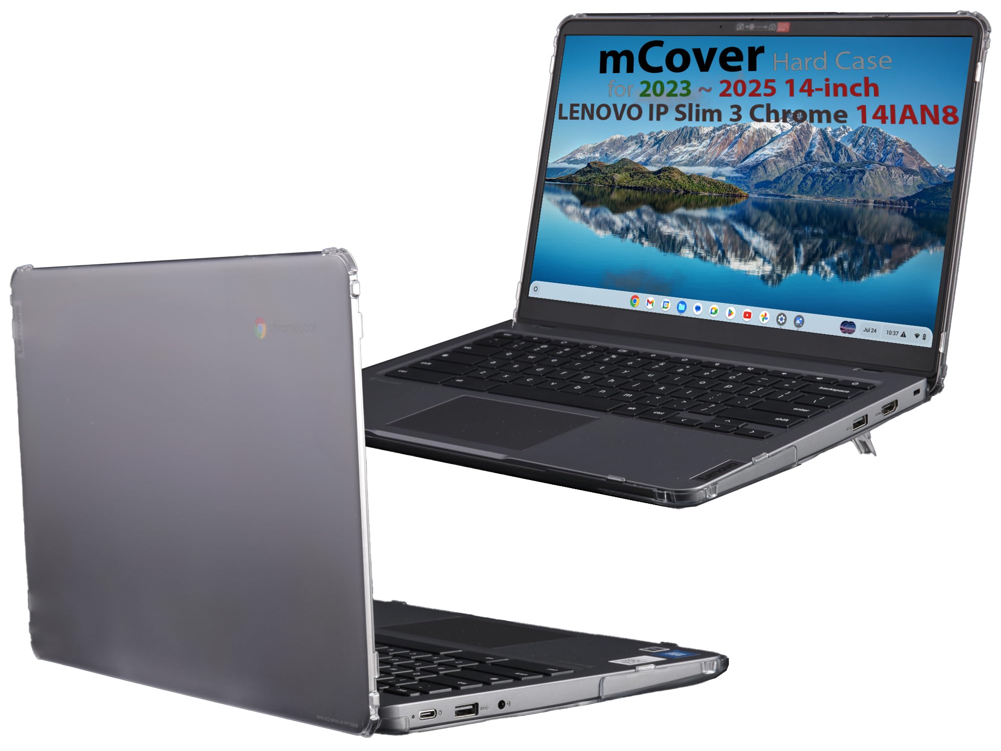 mCover Funda solo compatible con portátiles Lenovo IP Slim 3 Chrome 14IAN8 Chromebook 2023-2025 de 14 pulgadas (no compatible con otros modelos Lenovo) (transparente)