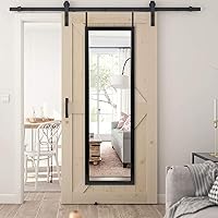 Vista 49 de NeuType Espejo arqueado de longitud completa, 71 x 32 pulgadas, espejo grande de cuerpo completo con marco de metal de aluminio, protección contra