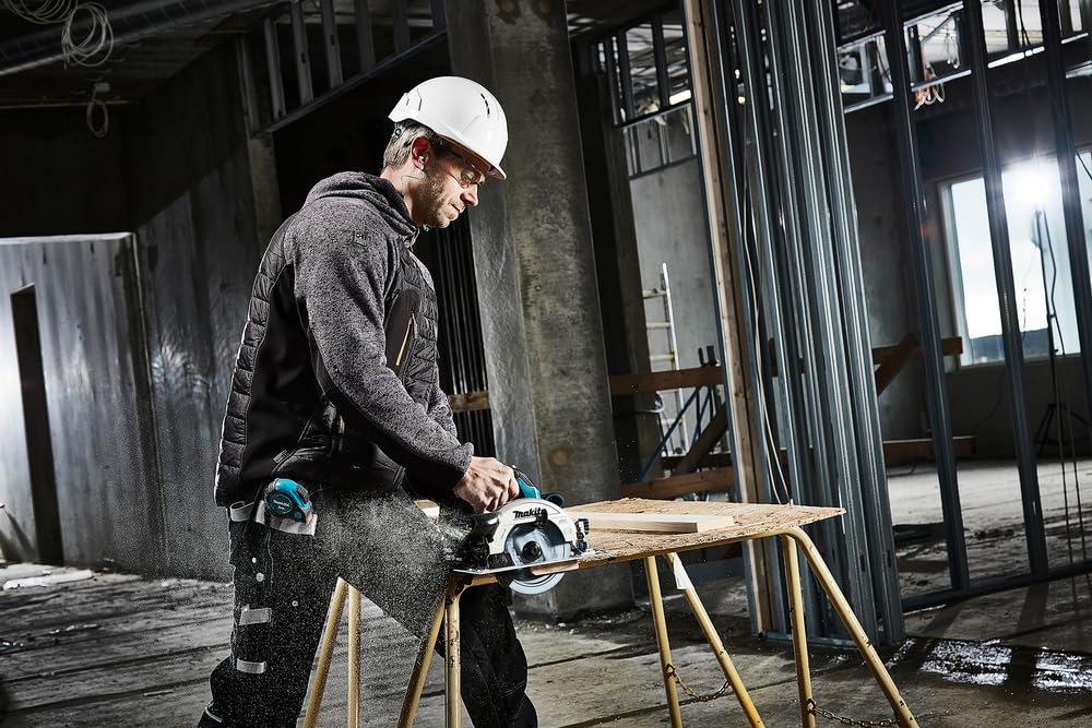 Makita DHS660RTJ Ręczna Piła Tarczowa Akumulatorowa 57 mm 18 V 5 Ah, 2 Akumulatory, Ładowarka w Kolorze Makpac