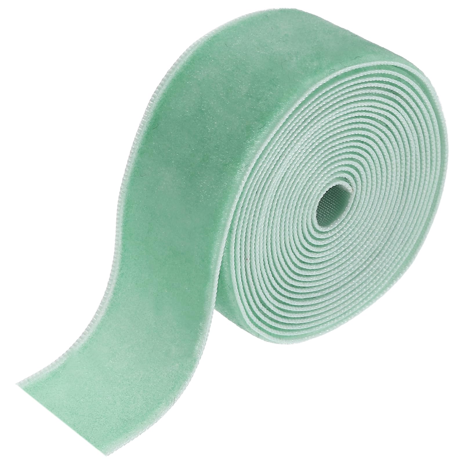 sourcing map Velvet Ribbon 2.5cm x 1.8m Single Face Spool Green