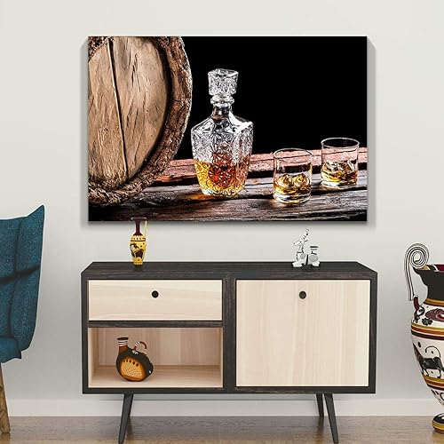 Miniatura 10 de Denozer - Lienzo decorativo para pared, whisky, vino, HD, moderno, abstracto, giclée, impresiones artísticas para decoración del hogar, cocina, bar,