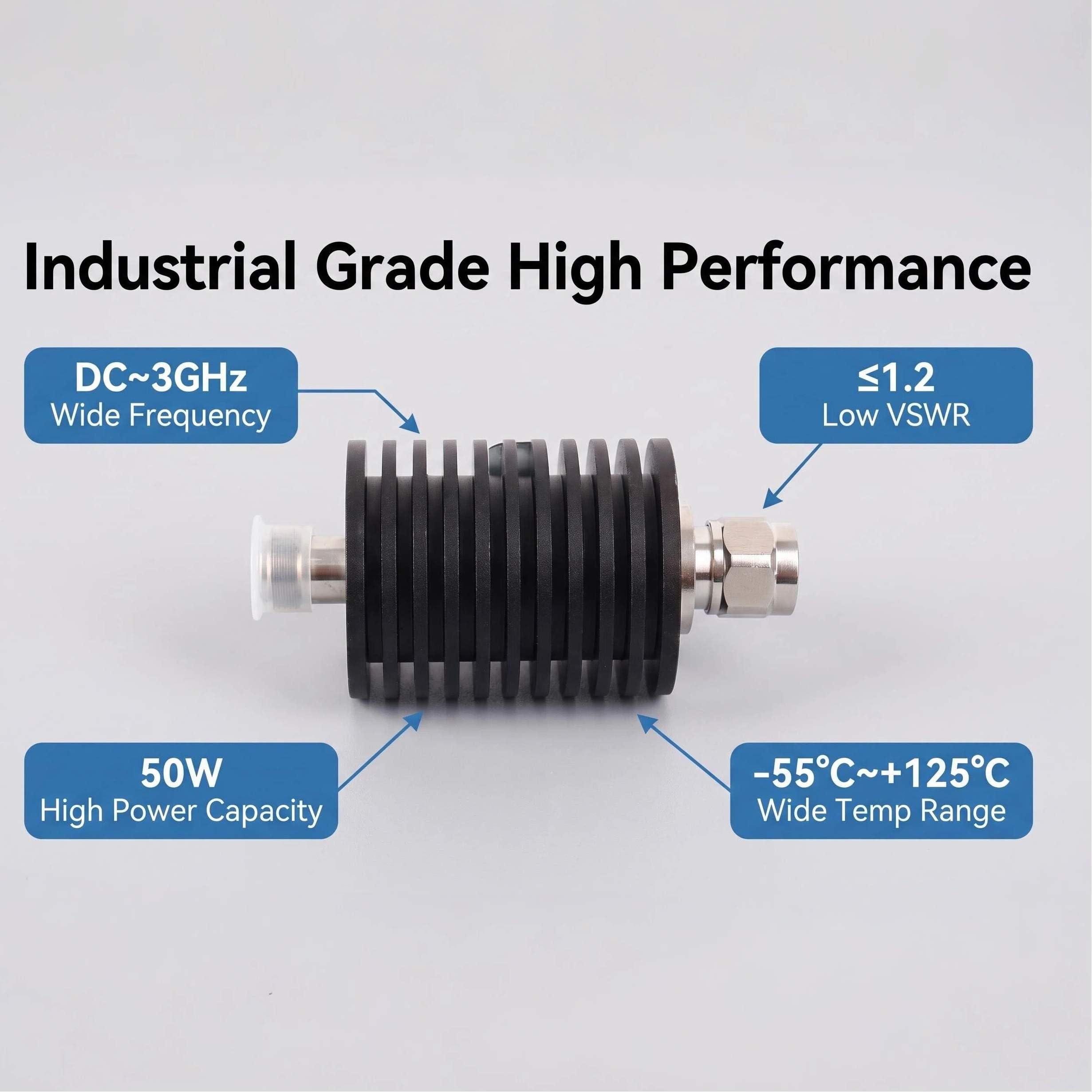 BECEN 50 W N RF atenuador Fijo 3 GHz Conector 1-40 dB Puede Elegir(6dB)