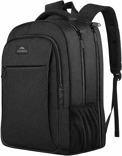 MATEIN Rucksack Herren, Groß Laptop Rucksack 17,3 Zoll Schulrucksack Laptoptasche mit USB Ladeanschluss Anti Diebstahl Business Arbeit Reisen…