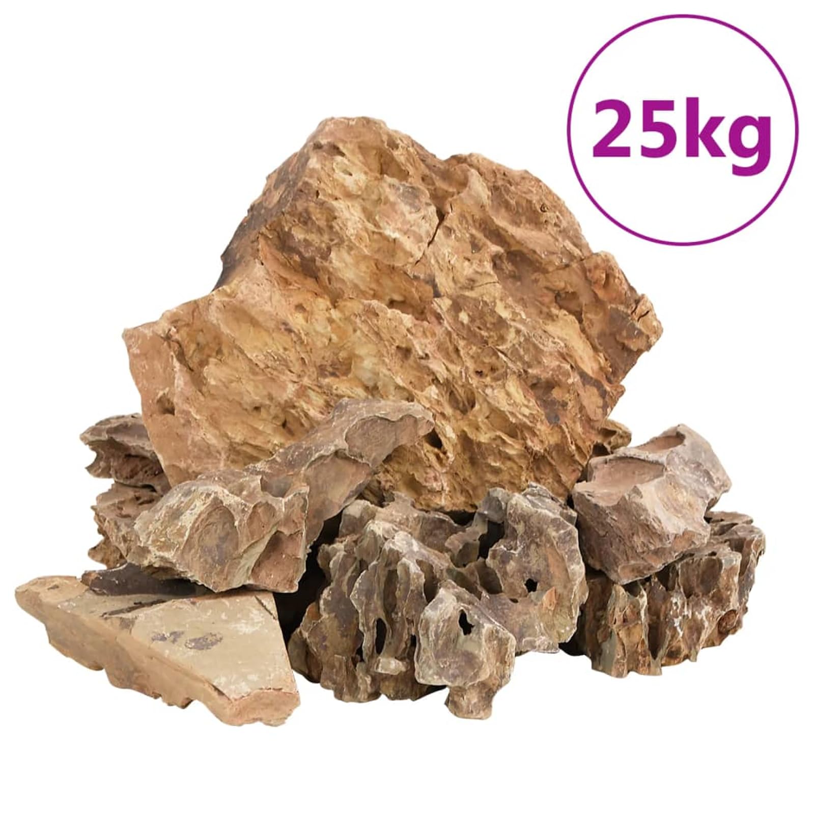 Homgoday Natürliche Drachensteine 5-30 cm, Dekoration für Aquarium & Bonsai, sicher wasserneutral Model155304