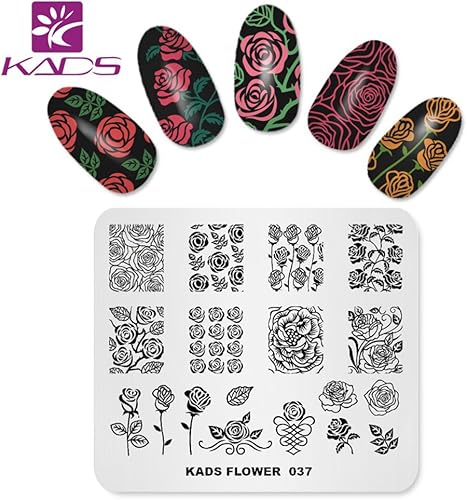 Miniatura 3 de KADS Placa de estampado de uñas estilo chino Plantilla de flores de diseño de imágenes para decoración de uñas y arte de uñas DIY (FL042)