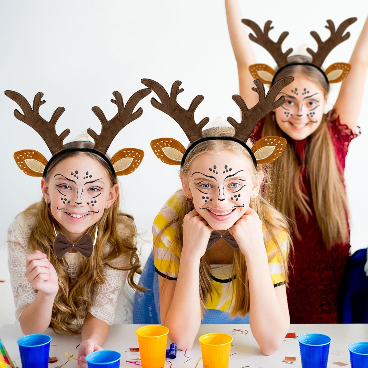 Kerst diadeem/haarband rendier gewei 35 cm kerstaccessoires | Fun en Feest