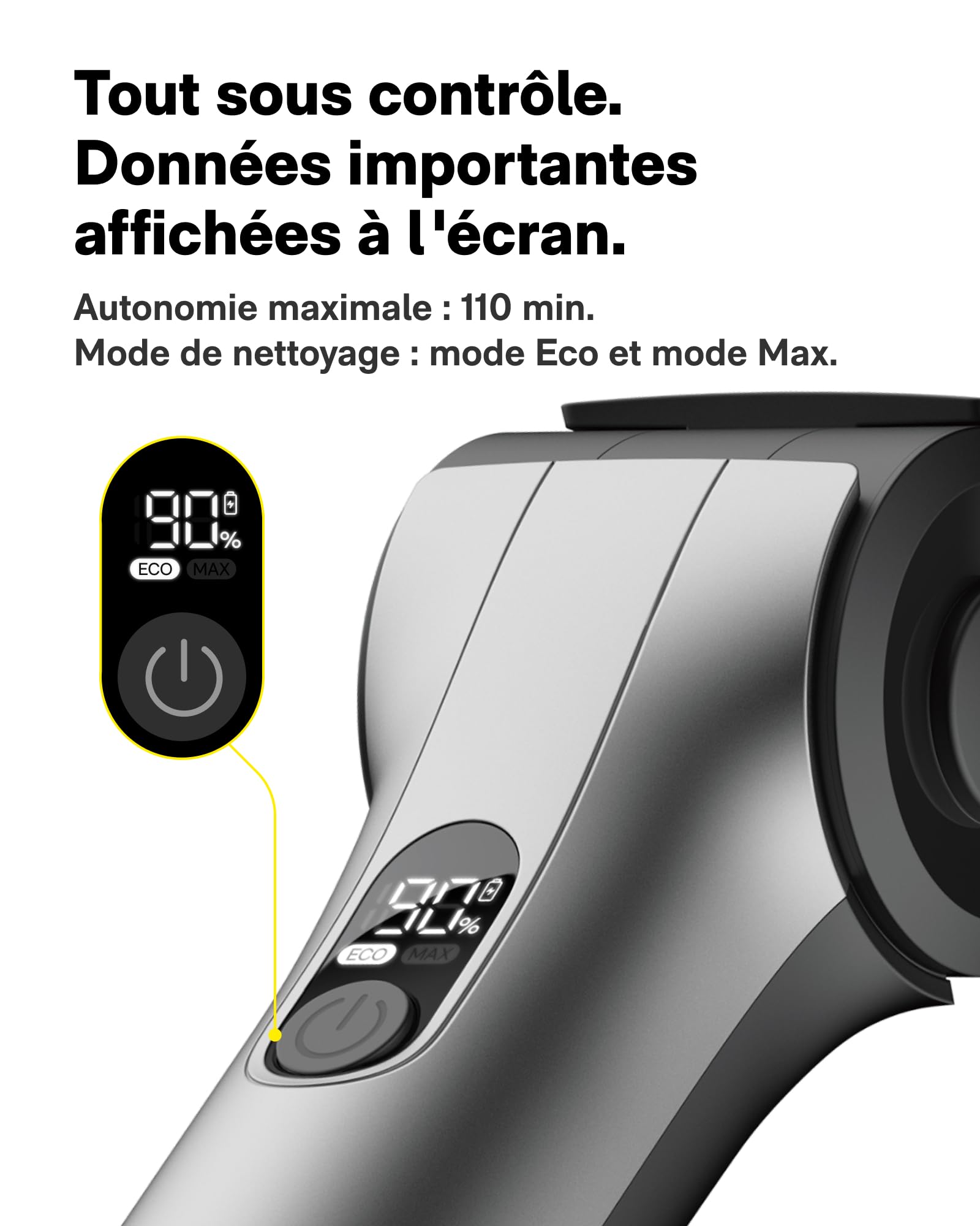 HOTO Brosse Nettoyage Électrique Rotative sans Fil, Angle Réglable, Poignée Extensible, IPX7, 8 Têtes de Brosse Nettoyante Remplaçables pour Salle de Bain, Carrelage et Baignoire