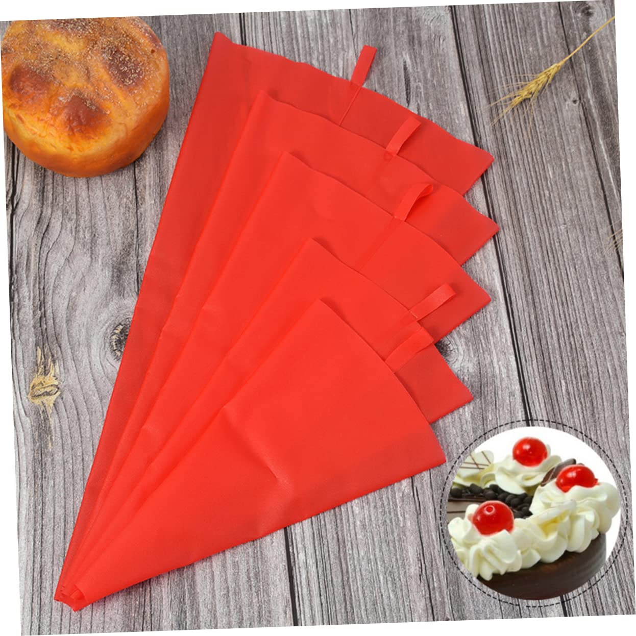 MUCKLILY 2sets Reusable Pastry Bags Washable Icing Bags for Cake Decorating Kitchen Baking Tools Food Grade Tpu for Biscuits Cookies 5pcs*2