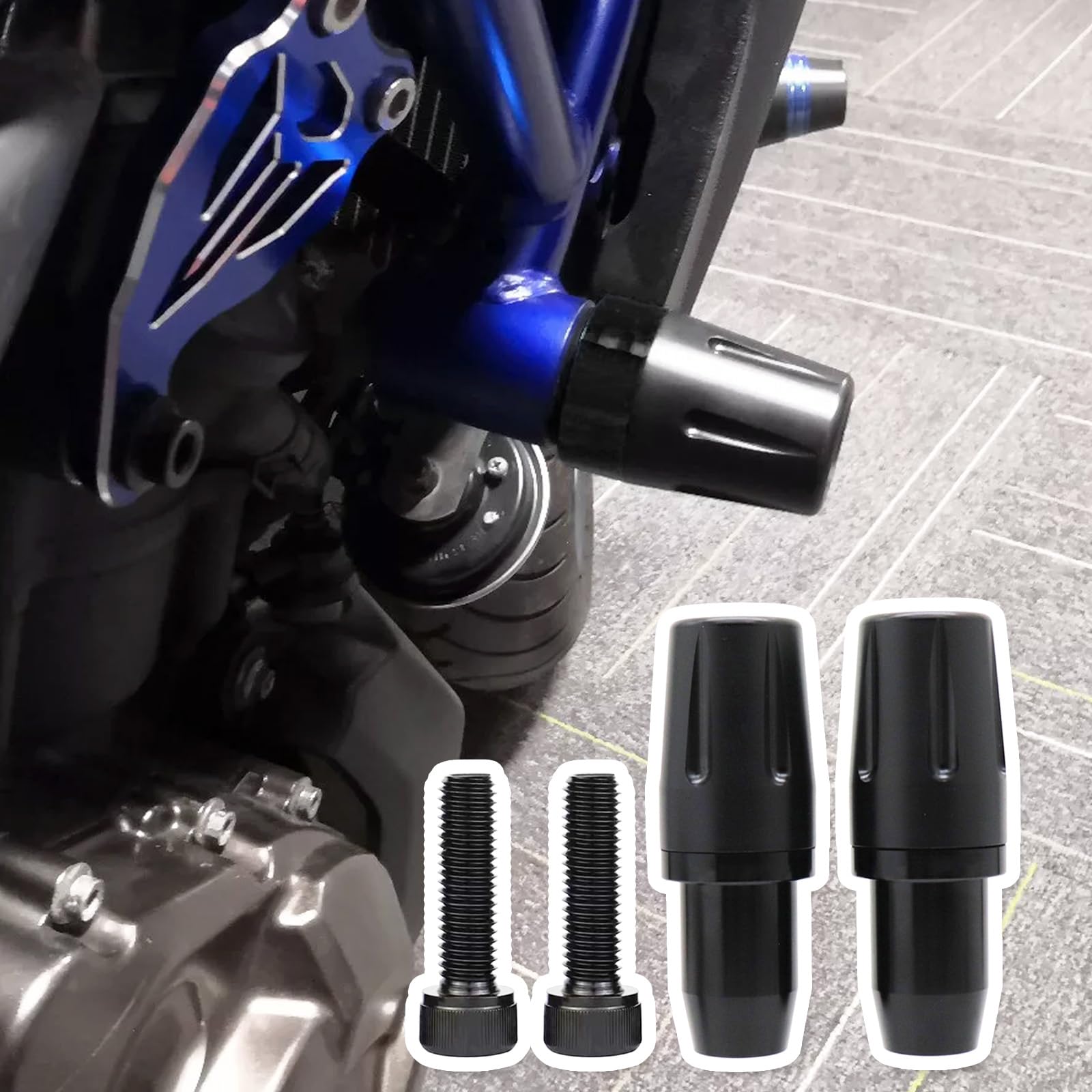 Telaio di Protezione Dagli Urti per Moto, Barra di Protezione Dagli Urti per Moto Paratelaio CNC Protezione Anticaduta per Yamaha MT-07 FZ07 MT07 Tracer mt 07 2014-2021 2022 2023 2024
