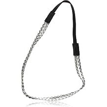 Caravan Headband, 2 Braid Stretch, Silver