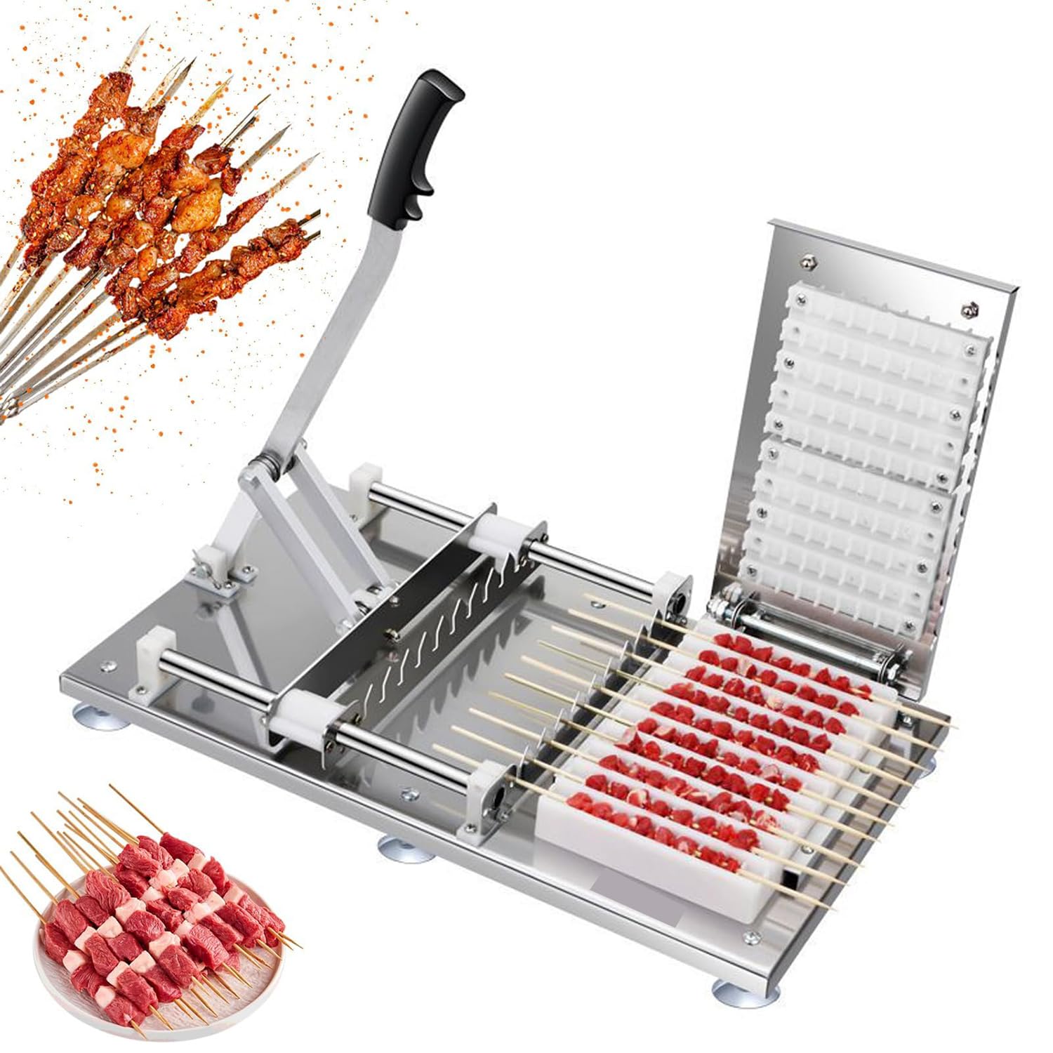 Máquina manual para kebab de cordero con prensa rápida para barbacoas perfectas