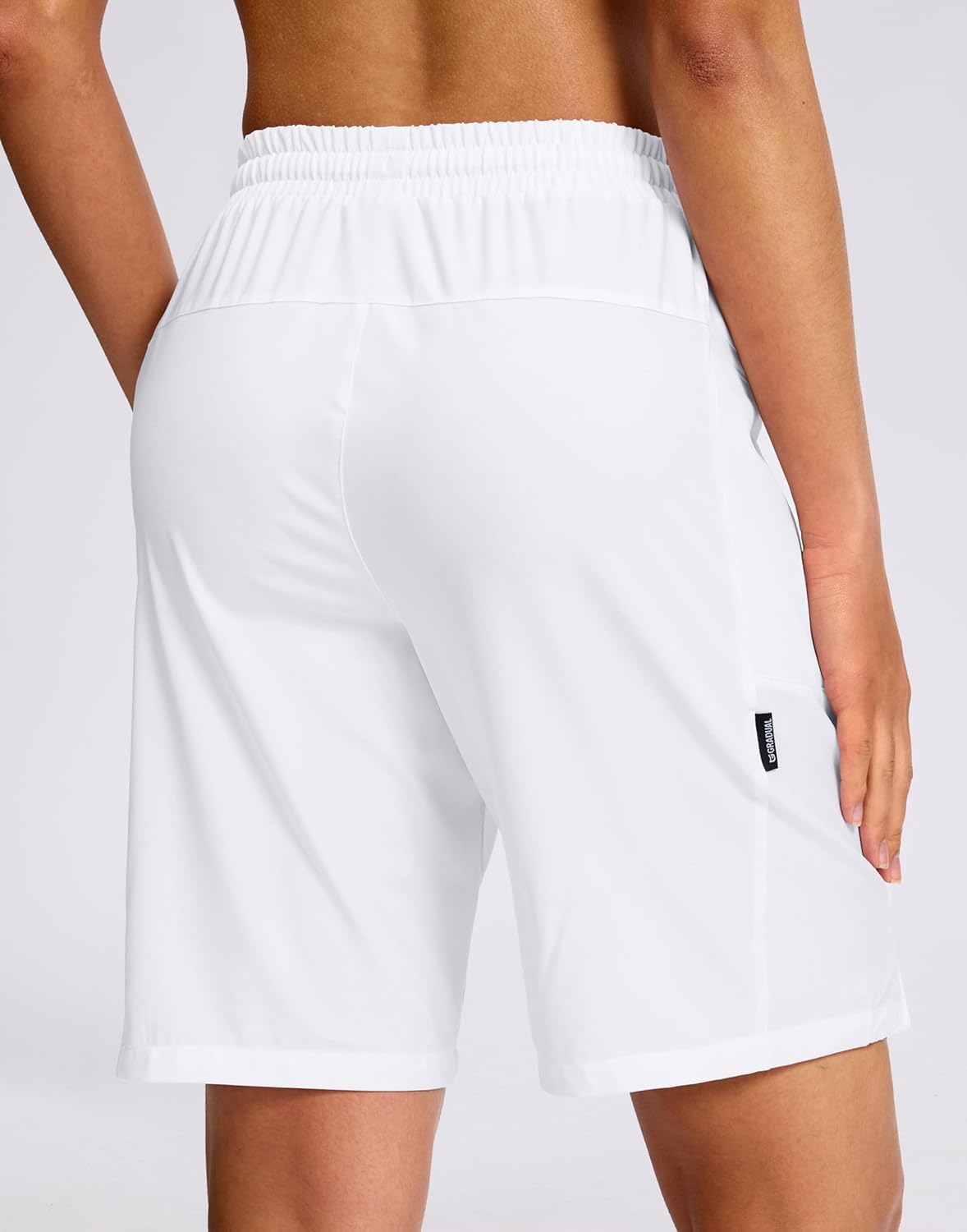 G Gradual Women's Hiking Shorts 2 Zipper Pockets Quick Dry Lightweigh 9" Bermuda Cargo Shorts Water Resistant Athletic Golf - Image 4