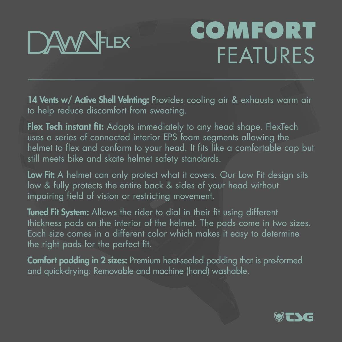 TSG Dawn Flex Skate Helmet, Skateboarding, Rollerblading, Onewheeling, E-Skateboarding, Hardshell, Flex Tech Instant Fit, Tuned/Low Fit w/Ear Coverage, Comfort Padding