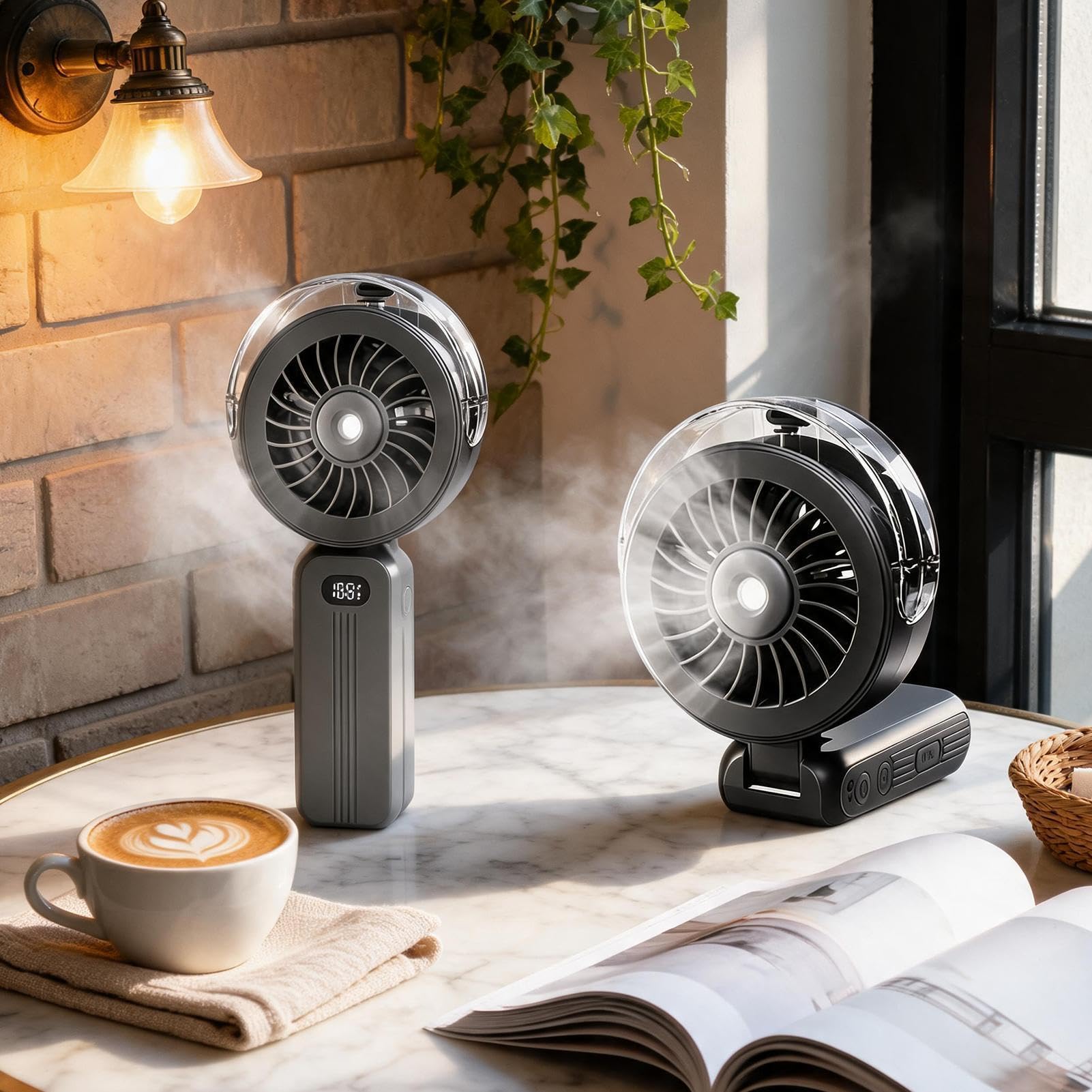 Générique Ventilatore portatile ad acqua a 4 velocità regolabile e