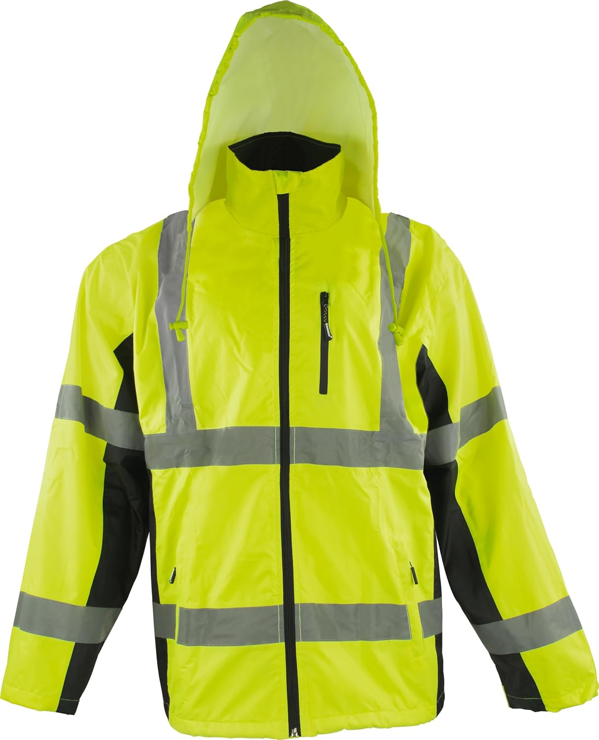 Ironwear 6435 Hi-Visibility Reflective Waterproof Jacket with Black Accents | ANSI Class 3 | Lightweight