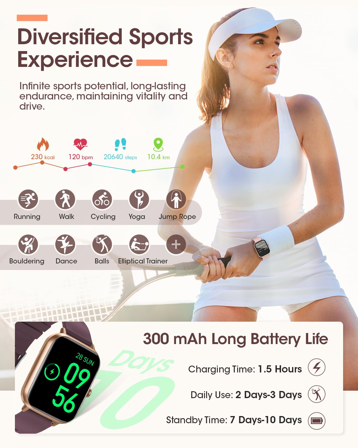 RUXINGX Smartwatch Donna con Chiamate, 1.83" Orologio Smartwatch con 3 Cinturini Fisiologia Femminile Sonno Cardiofrequenzimetro SpO2 IP68, 20+ Sport Notifiche Messaggi per iOS Android Oro Rosa Regalo