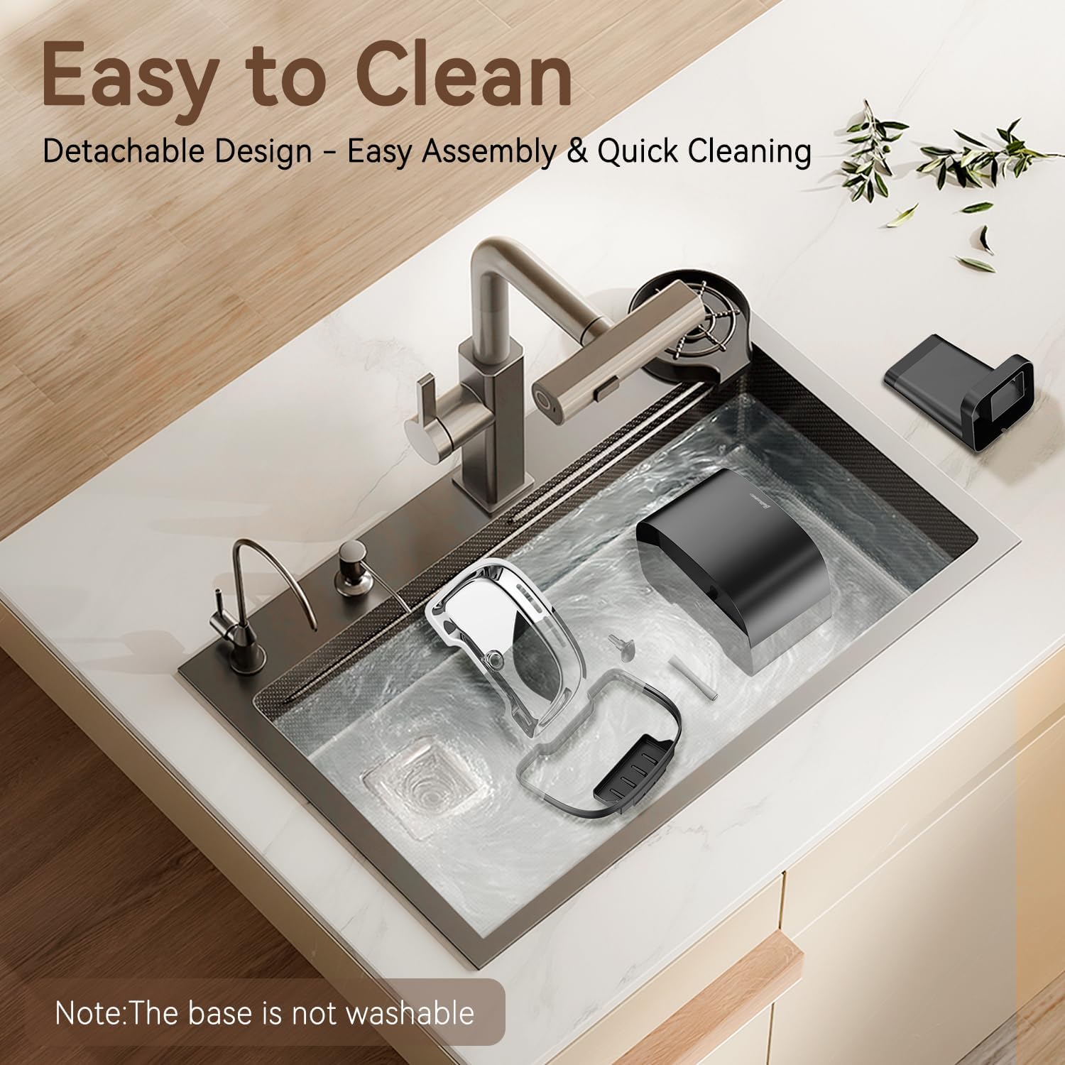 Cat Water Fountain, 122oz/3.6L Pumpless Wireless Cat Fountain, Cordless Water Fountains for Cats Indoor, Battery Operated Dog Pet Water Fountain with Stainless Steel Tray (Black, Fountain+2 Fliters)