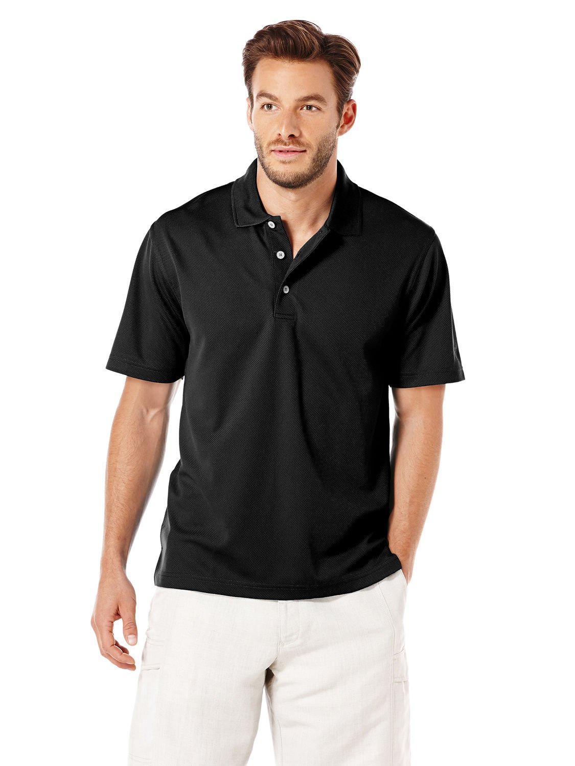 Men's Traditional Textured Performance Polo Shirt