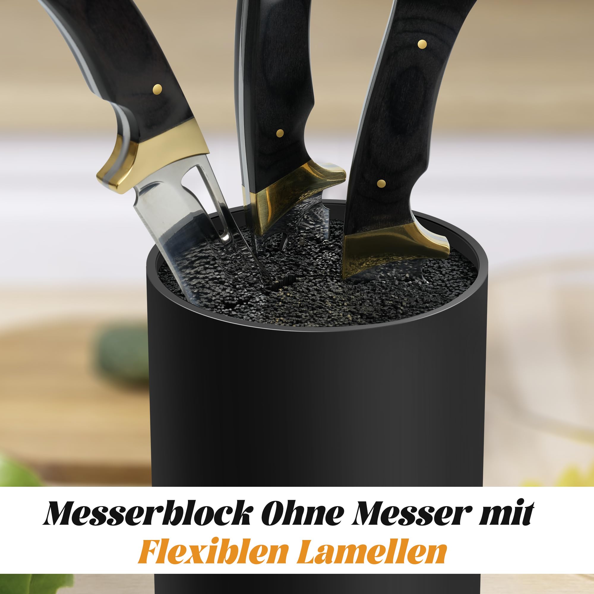 Universal Messerblock Schwarz - Messerhalter Ohne Messer