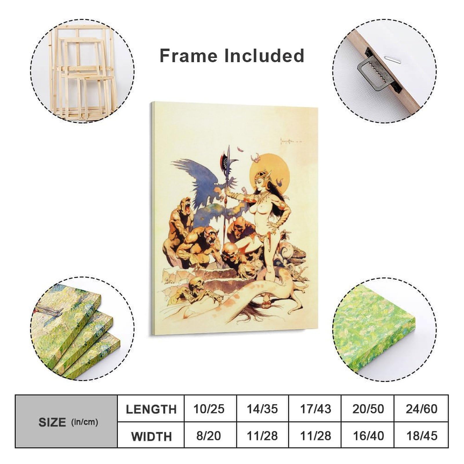 Amazon.com: Frank Frazetta Ghoul Queen Wall Art Prints Poster