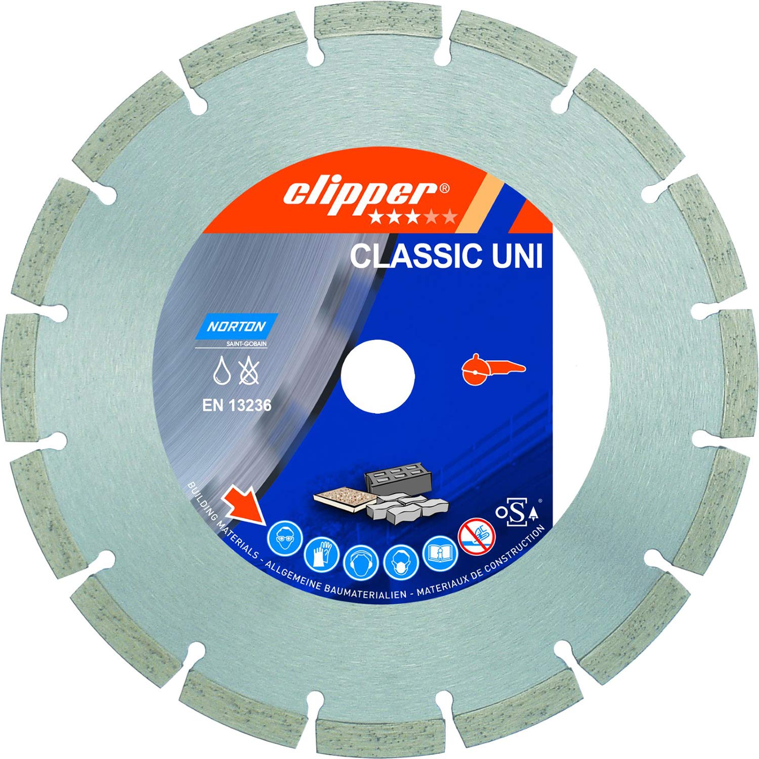 Disco diamantato Norton Clipper 178.268.952.089,8 cm "Classic Uni, 0 V, grigio/argento, 125 x 22.23 mm