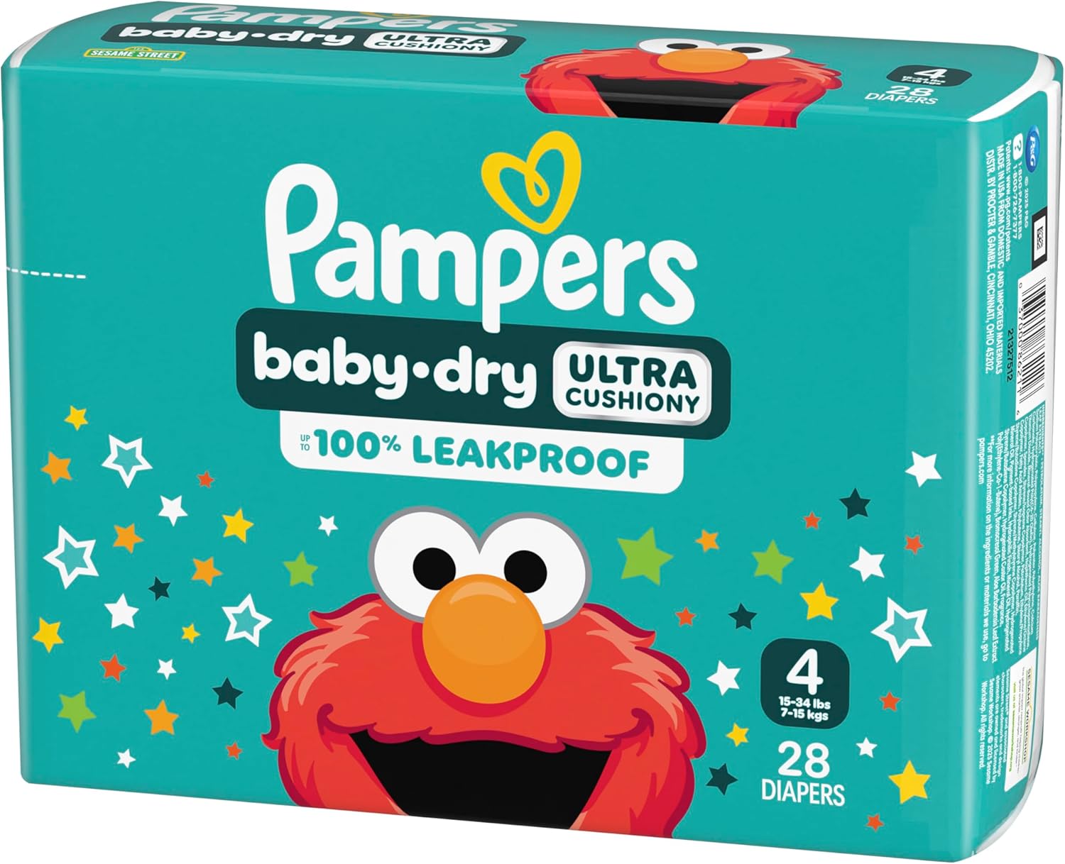 Pampers Diapers - Baby Dry - Size 4, 28 Count, Absorbent Disposable Infant Diaper (Packaging May Vary) Size 4 28