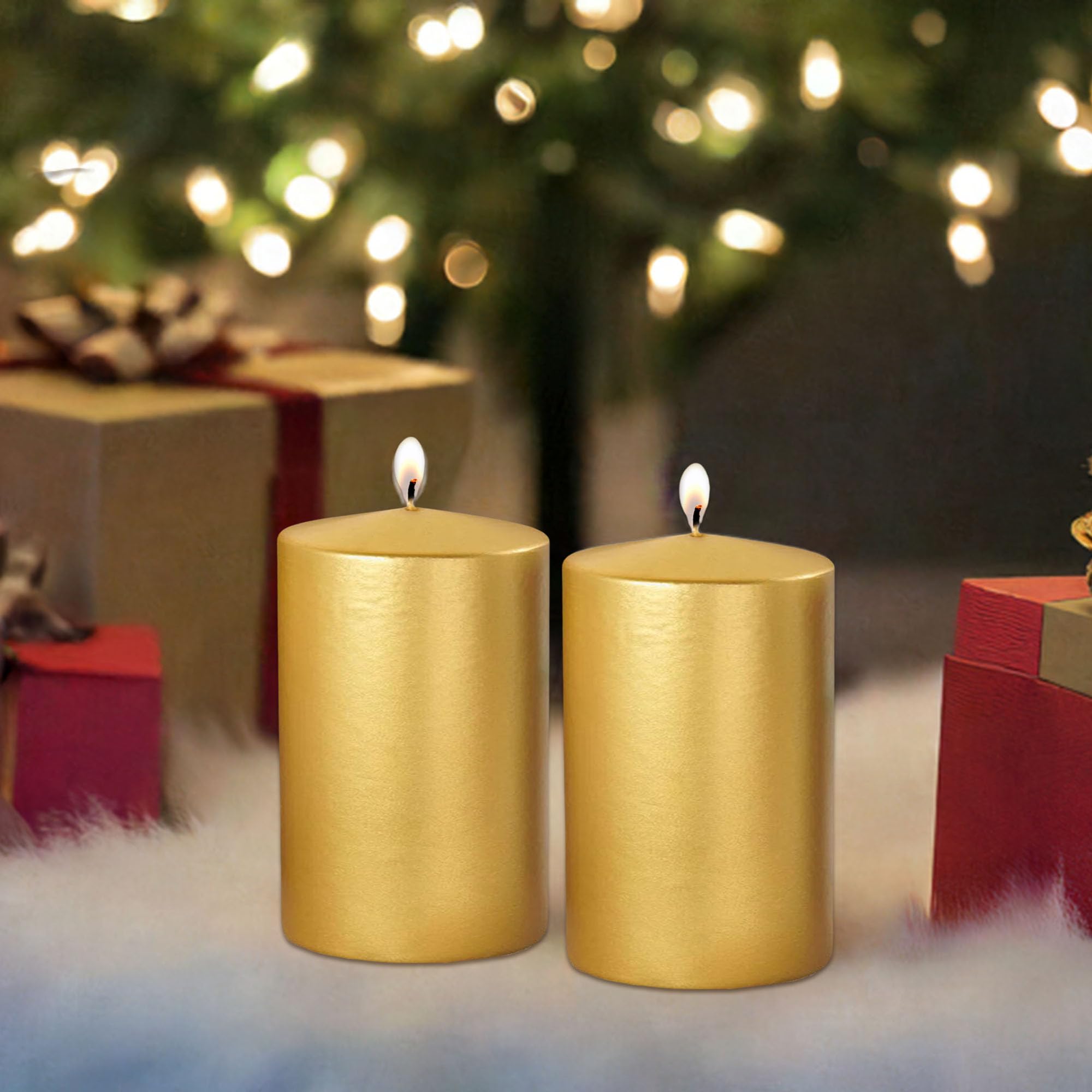 Special You Gold Candles, Designer Candles for Home Decor, Long Candles for Home Decor, Golden Candles for Gifting, Candle Set for Gifting Candles, Pillar Candles for Home Decor (Small)-image-32