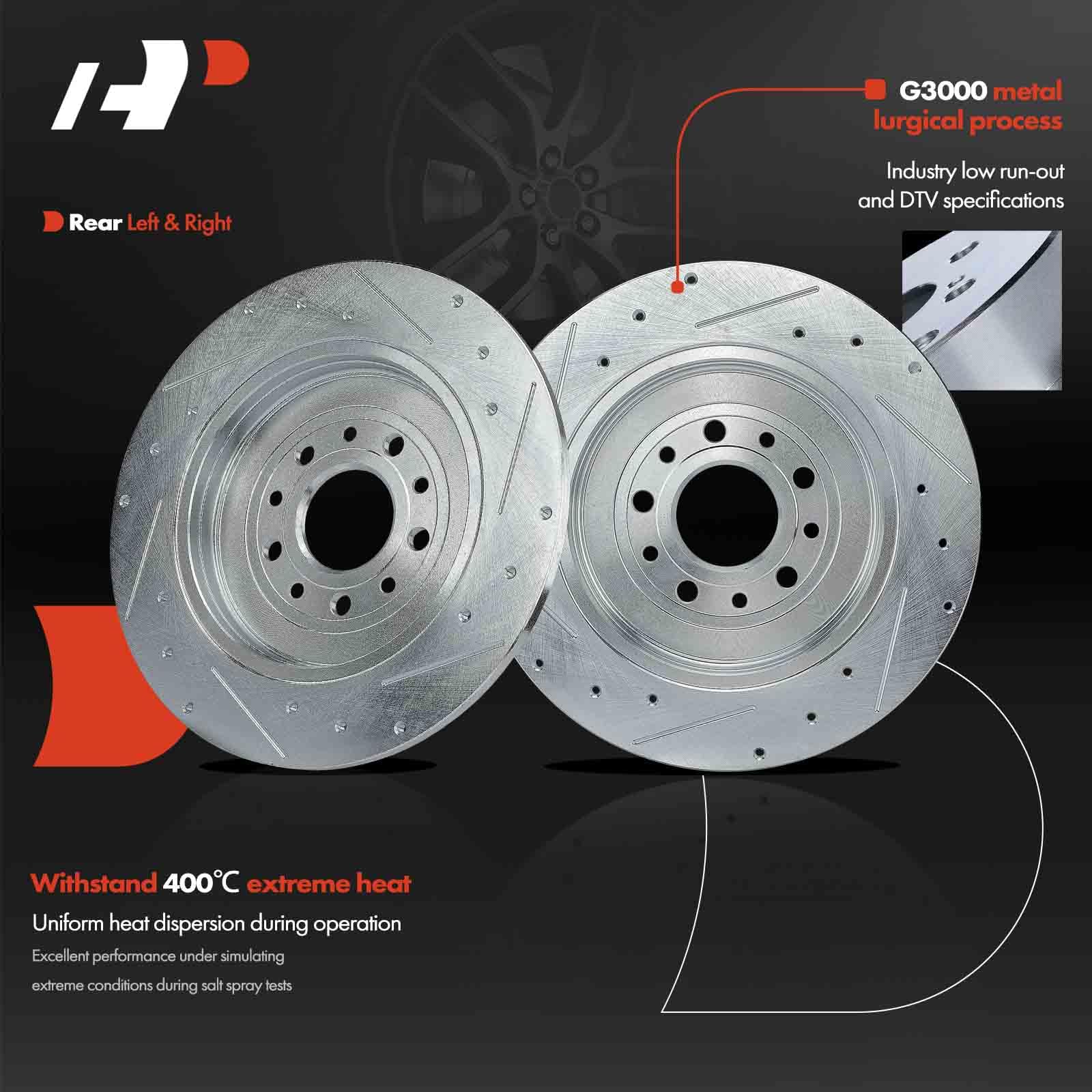 EBC USR Slotted Rear Rotors (330x14mm) | 11+ Dodge Durango 3.6 main image 0