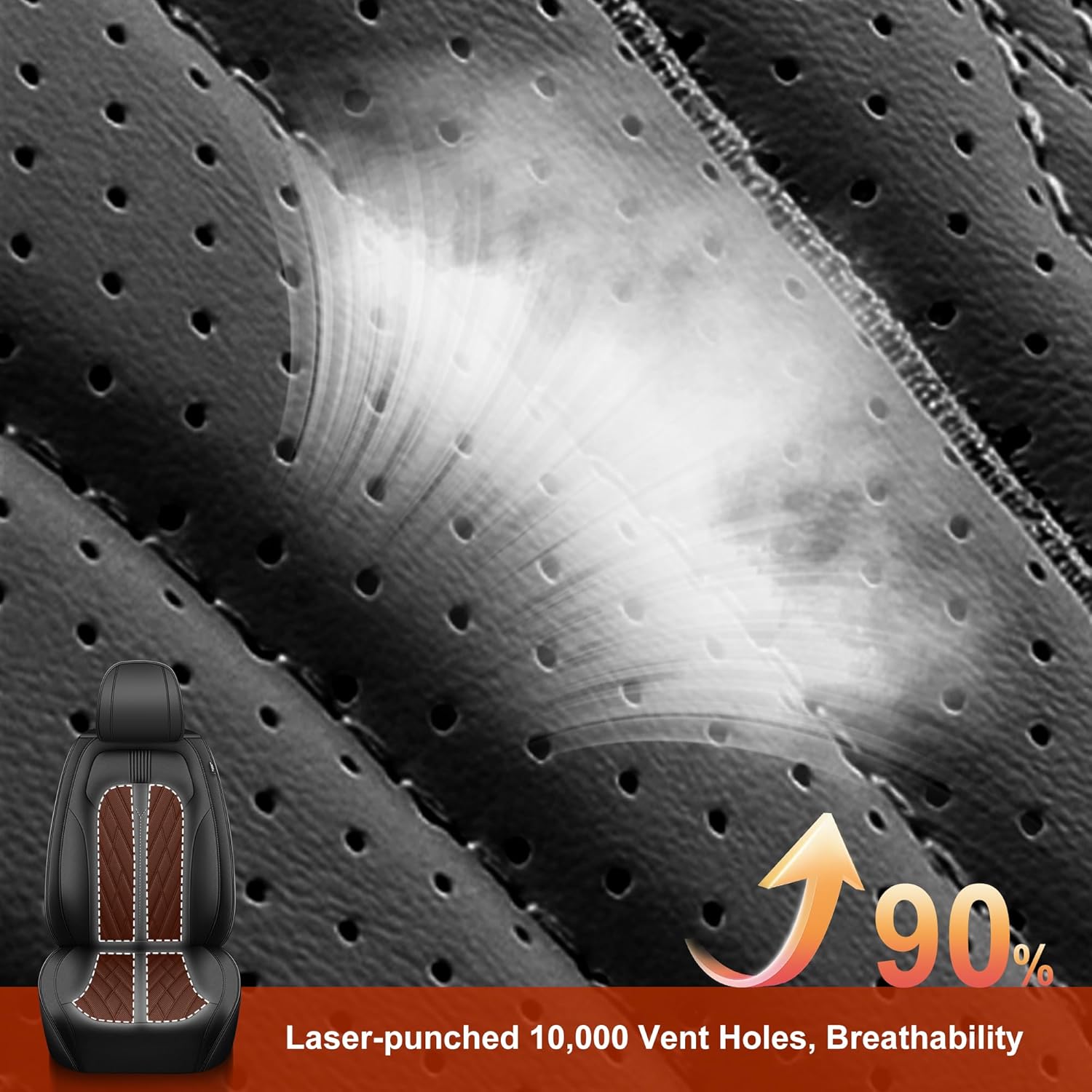 TTX LIGHTING Custom Fit Seat Covers for Hyundai Sonata 2021-2026 SE/Limited, Breathable Perforated Leather, Anti-Slip No Mark Residue, Fast Install in 10-20 Mins, Airbag Compatible (5 Seats, Black)
