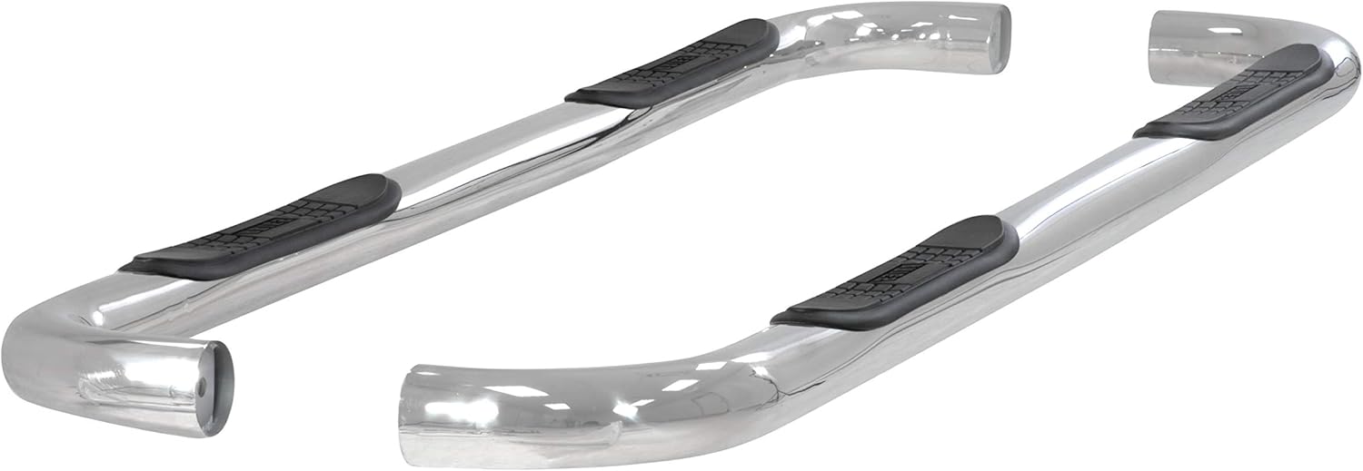 ARIES 203009-2 3-Inch Round Polished Stainless Steel Nerf Bars, No-Drill, Fits Select Ford F-150