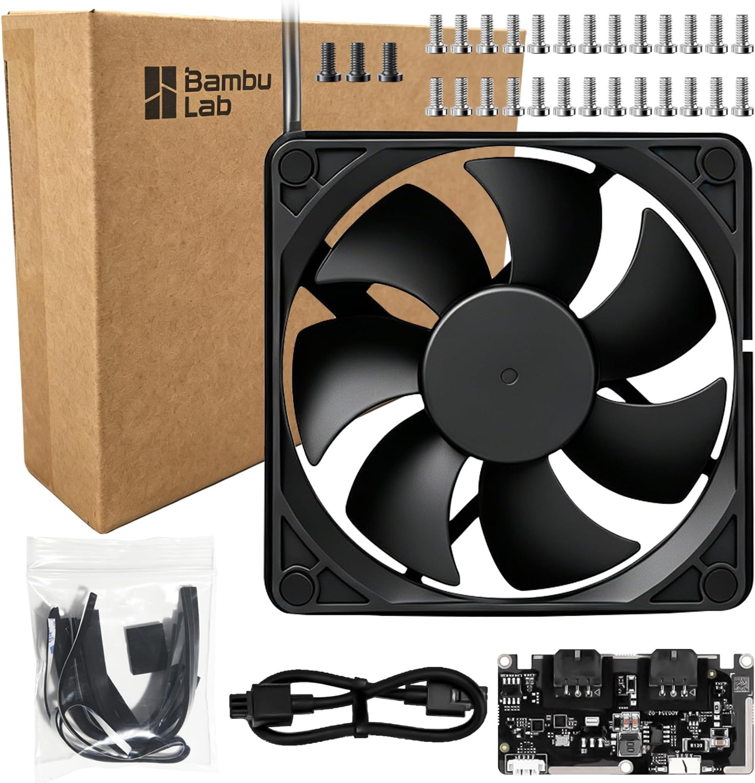Bulto Original Bamboo P2S External Exhaust Fan Kit for Bambu Lab P2S 3D Printer, Active Airflow Exhaust Ventilation Upgrade - Reduce VOC & Fumes, Improve Filtration & Print Environment
