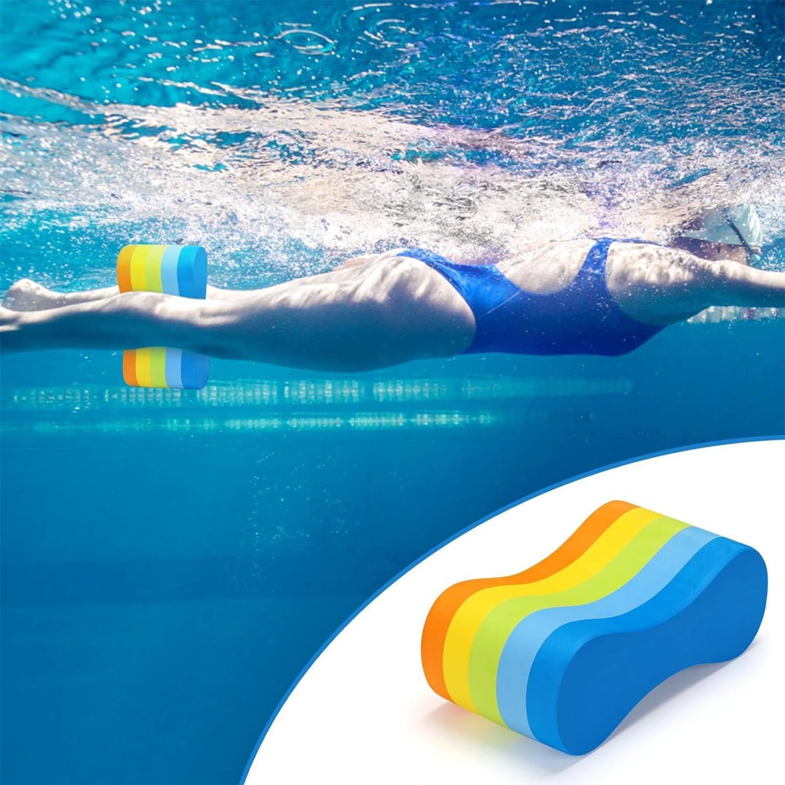Galleggiante per gambe da nuoto per adulti, in EVA, per allenare la parte superiore del corpo, galleggiante estivo per sport acquatici in piscina