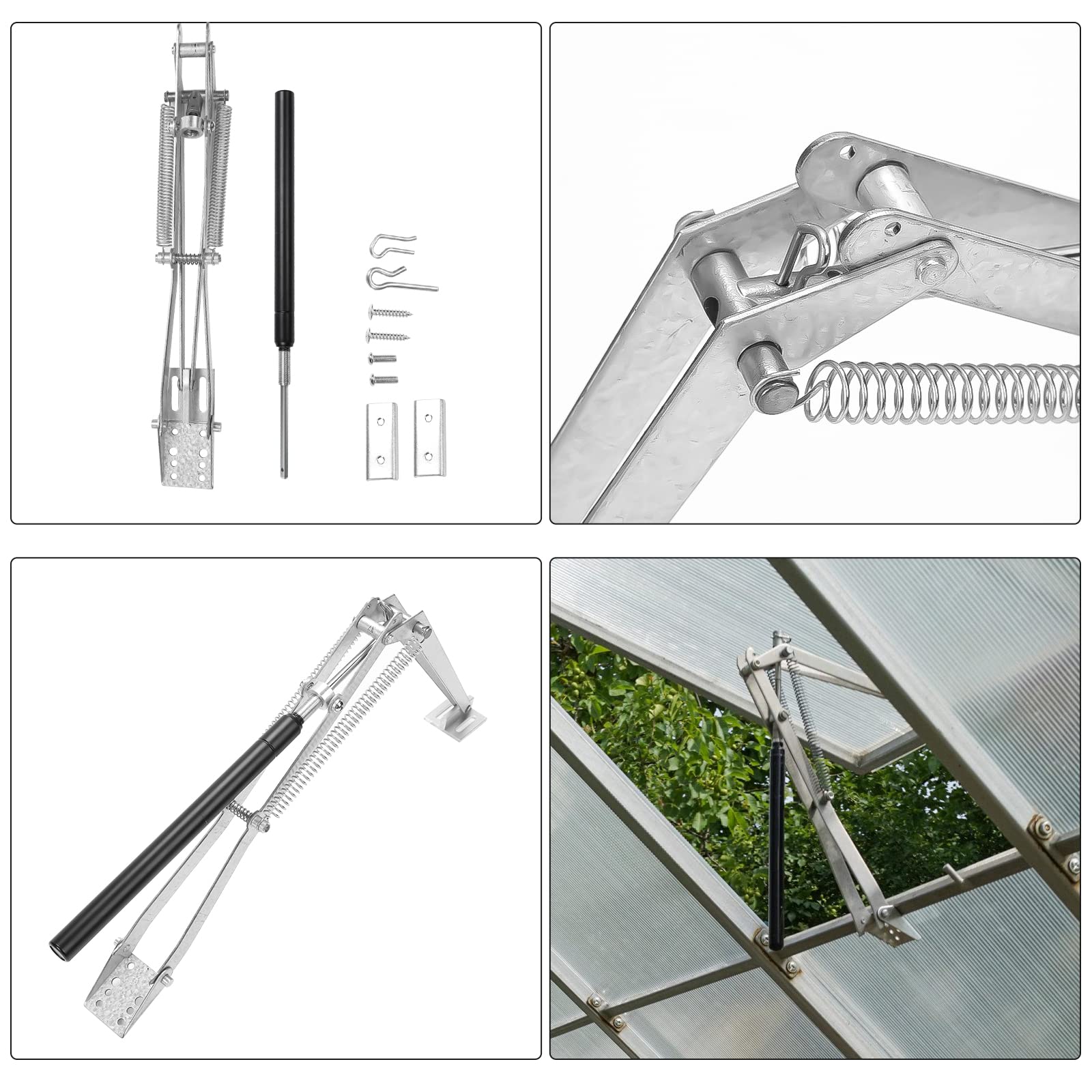 Daromigo Lot de 2 ouvre-fenêtres automatiques pour serre, max. 14 kg, hauteur d'ouverture réglable en continu