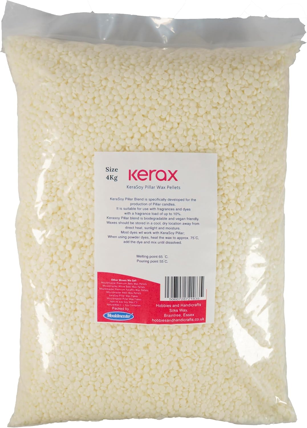 Mouldmaster KeraSoy - Pellets de cera para pilar, 8.8 lbs, color blanco hueso