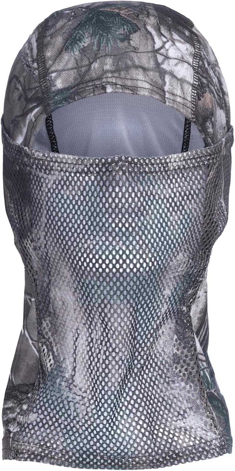 Camo Balaclava Mesh Face Mask - Lightweight Turkey Hunting Face Cover for Men & Women - Hunting, Fishing, Skiing